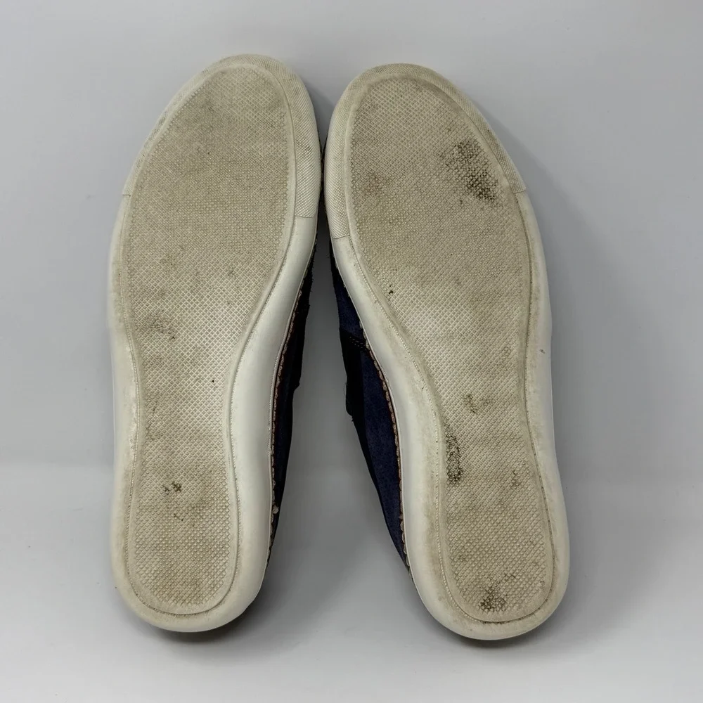 Steve Madden Ferrow Mens Navy Blue Perforated Suede Slip On Sneakers Size 10.5 M
